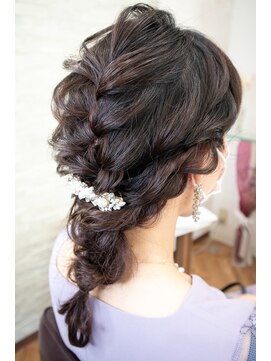 オラ ボーテ(Aura Beaute) 『AuraBeaute 京都』結婚式 お呼ばれヘア 編みおろし