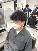緩めツイストパーマ/ツーブロックスタイル