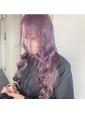 パープルカラー/アースカラー/くびれヘア/ツートーンカラー