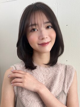 コート 表参道(Cote) ◎くびレイヤーエモージュ前髪ミディアムボブ小顔カット蒲牟田