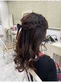 ハーフアップ