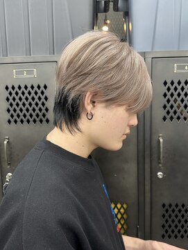 ギークス(GEEKS) 【GEEKS渋谷】シースルーマッシュウルフ/ミルクベージュ/2way