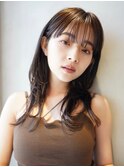 セミロング/レイヤーカット/顔まわりレイヤー