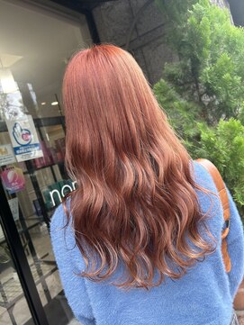 ノーム バイ アウラ(norm. by aura) ハイトーンカラー アプリコットオレンジ