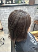 白髪ぼかし細めハイライト
