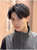 ナチュラル　センターパート　ニュアンスパーマ