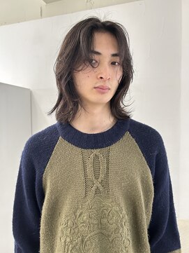 メゾンアクア 表参道(Maison ACQUA) =メンズボブ/ダークアッシュ/ニュアンスパーマ／MAN’S HAIR