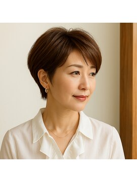 スープレックス ヘアーデザイン(SOUPREX HAIR DESIGN) ミセス ブラウンショート 20代 30代 40代 50代 60代 髪質改善