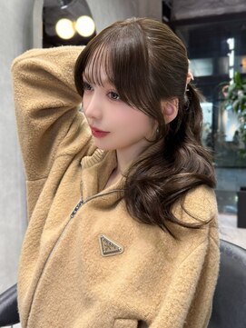シティ(CITY) 韓国ヘア　顔まわりカット　レイヤーカット　ブラウン