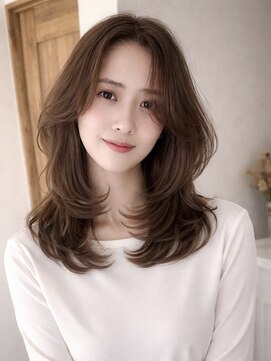 エトワ 中央店(etoi) 大分ミディアムボブレイヤー軽め韓国レイヤーくびれスタイル