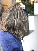コントラストハイライト/大人ボブ/グレージュ/10代20代30代40代