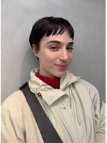 トオ(TOH) レディースショート癖毛カットベリーショート黒髪