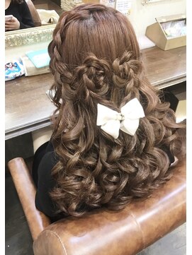 セットサロンエース(Set salon Ace) 編み込み★ハートのアレンジハーフアップ★