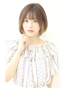 ラグエル(RAGUEL) 【30代40代50代】　シンプルで大人可愛い前下がりショートボブ