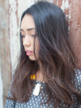 銀座ラボ 上野店(銀座LA BO) かき上げバング×グラデーションカラー