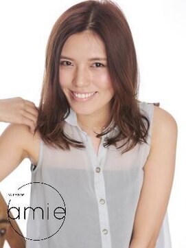 アミ 橋本(amie) iラインのラフストレート内巻きで大人のモード顔にシフト