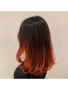 ネオヘアー 曳舟店(NEO Hair) 【バレイヤージュ】ダークグレー×レッド(曳舟)