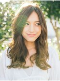 透明感 ニュアンスカラー かきあげロング 【emu 桜川店】