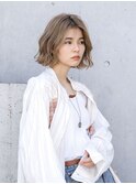 外ハネ ニュアンスウェーブボブ