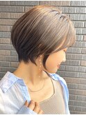 30代40代大人女性/前髪なしショートボブ/ショートヘア/髪質改善