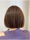 ナチュラルボブ/切りっぱなしボブ/ワンカール/大人ガーリー/小顔