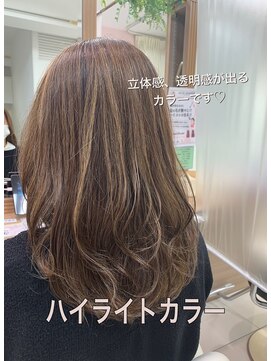 アッシュ 鶴ヶ峰1号店(Ash) 大人かわいいハイライトカラー
