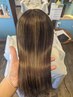 似合わせカット+透明感カラー+ダメージ処理+激ツヤトリートメント　￥15400