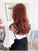 【CORS高崎】オレンジブラウン　ブリーチなしWカラー