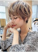 前髪あり小顔つや髪顔まわり簡単スタイリングショートボブヘア