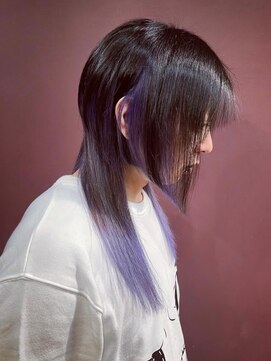 キタロウ (kitaro) 前下がりウルフ＋パープルカラー