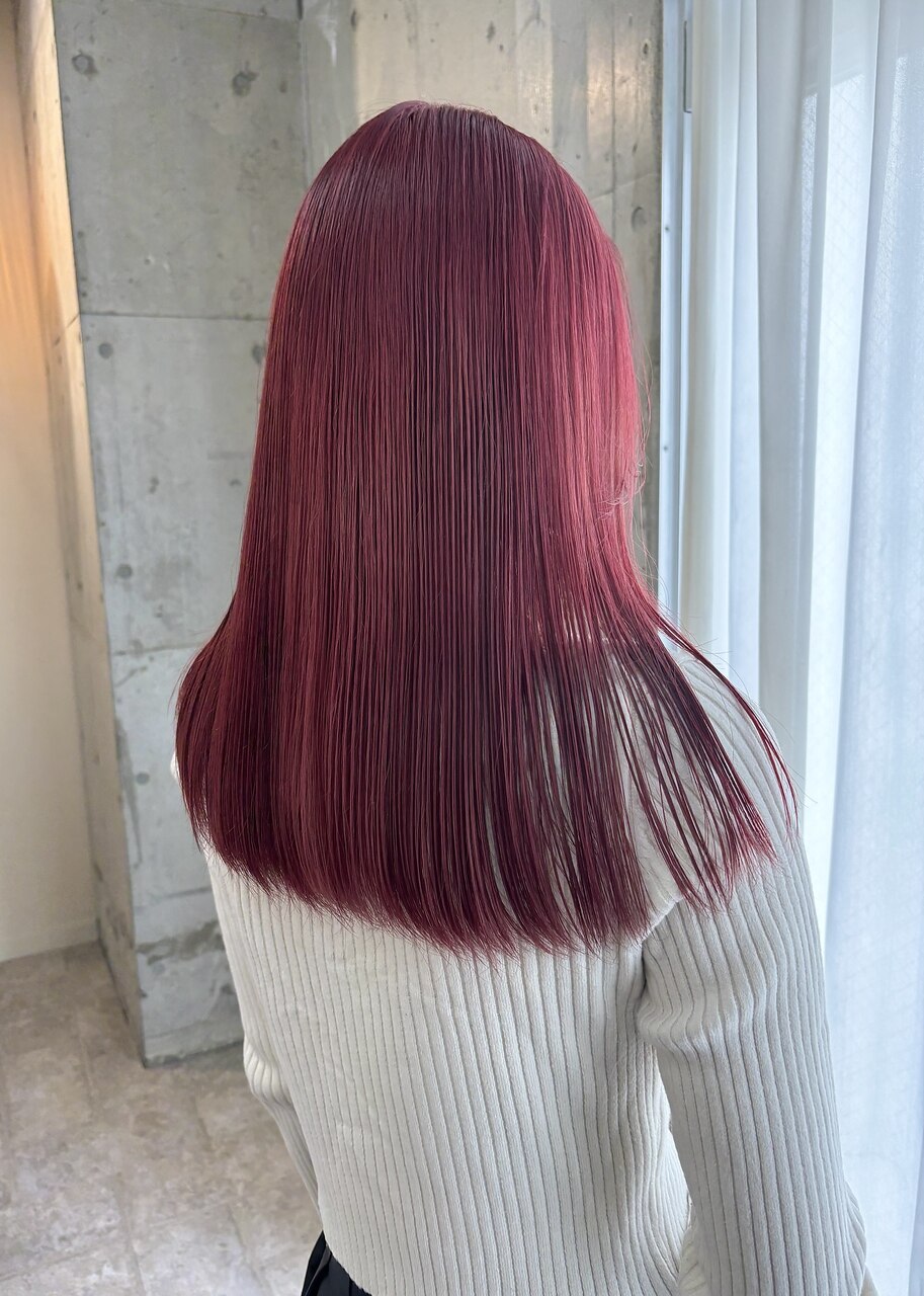 ヘアカラー 赤、ピンクセット アニメのヘアカラーピンク赤紫を再現してみる｜限界知らずの美容