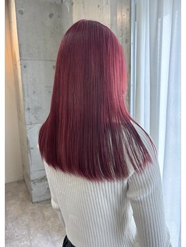 ラニヘアサロン(lani hair salon) ワインレッド/暖色カラー/赤髪/ハイトーン/ケアブリーチ