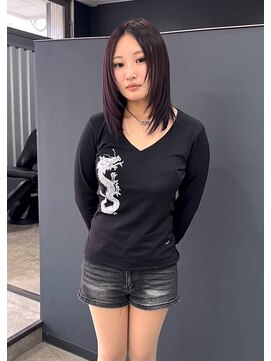 レーブ(REVE) レイヤーカット＋パープルカラー