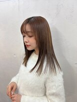 ファルベ(Farbe)&nbsp;くびれ アプリコットオレンジ 夏のヘアアレンジハイライトカラー