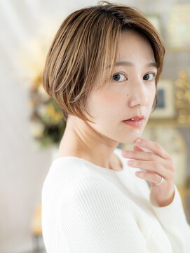 カバーヘア ブリス 北浦和(COVER HAIR bliss) 外国人風細めハイライト前髪なしショートc7北浦和20代30代40代