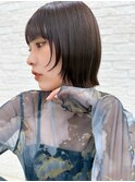 顔周りレイヤー/切りっぱなしボブ/透明感カラー/Minori