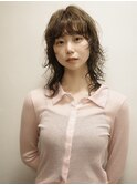 【 松井 隆人 】ミディアム グランジ パーマ レイヤー 前髪あり