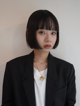 テクネ 天神大名(techne) 天神大名顔周りレイヤーカットミディアムボブタッセルボブパーマ