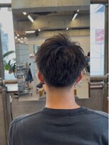 タメ(tame-)&nbsp;サーフカール/フェザーパーマ/ブルーブラック【都賀/メンズ】