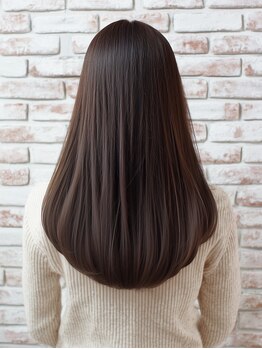 アース 武蔵境店(HAIR & MAKE EARTH)の写真/武蔵境美容室★真っ直ぐすぎないサラサラのナチュラルストレートが叶うのは、薬剤にこだわっているから♪