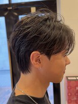 オーシャントーキョー サニー 原宿(OCEAN TOKYO Sunny)&nbsp;韓国マッシュフェザーパーマニュアンスパーマセンターパート黒髪