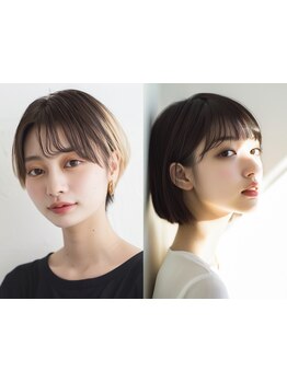 ＜ショート/ボブ特化＞カット+ナノTOKIOTr\7200[カラー/髪質改善/縮毛矯正/ショート/ボブ/レイヤー/前髪]