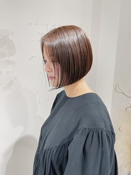 ジュベ 別府店(juve.) 別府ショートボブ顔まわりレイヤーカット髪質改善カラー30代