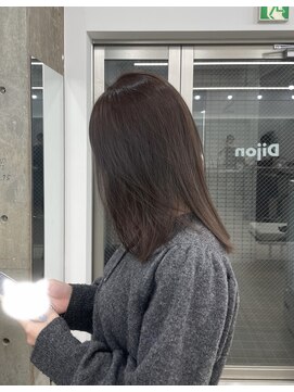 ディジョン 自由ヶ丘(Dijon) 韓国顔まわりレイヤーカットグレージュオリーブベージュブラウン