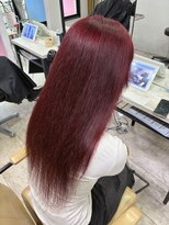 アジールヘア 所沢プロペ通り店(agir hair) チェリーレッド ブリーチカラー
