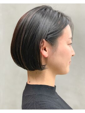 テトヘアー(teto hair) bob［切りっぱなしボブ・ワンレングス・前下がり・黒髪］