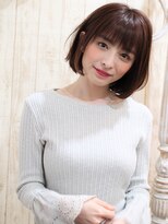 アニモフィオレンテ イオンタウン吉川美南店&nbsp;+animo吉川美南+暖色系カラー×オン眉フェミニンミニボブ♪e