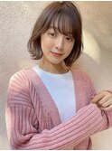 くびれで上品な外ハネボブ◎イメチェン/チェリーブラウン/モード