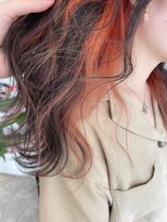 レガシーヘアーデザイン(Legacy hair design)&nbsp;「ダークグレージュ×オレンジインナー」