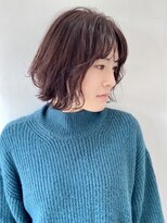 フォーク FOLK&nbsp;【FOLK】透明感レッドバイオレット☆似合わせミディアムボブ♪